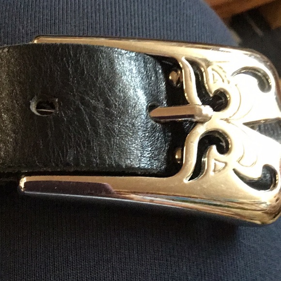 NWOT Streets Ahead Black Leather Belt - Picture 3 of 6